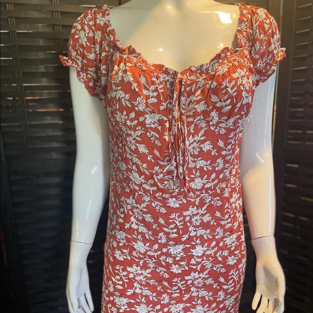 Plus size rust summer dress